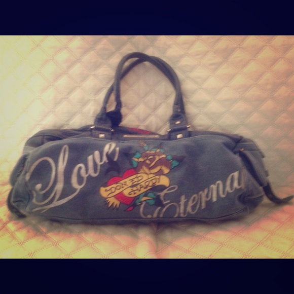 Vintage Ed Hardy Duffle Bag 